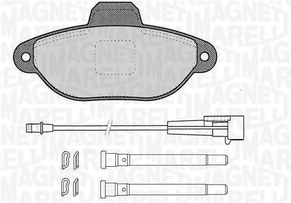 MAGNETI MARELLI Bremžu uzliku kompl., Disku bremzes 363916060455